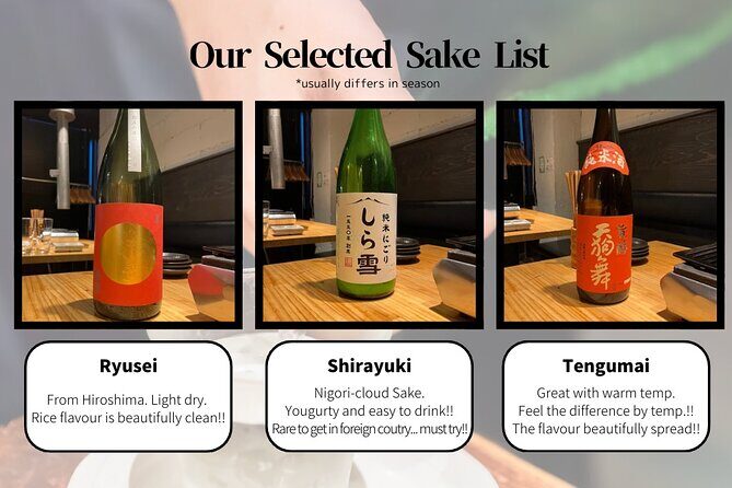 10 kinds Sake Tasting Experience in Tsukiji with local!! - How Drinking Etiquette Shows Up in Real Sipping