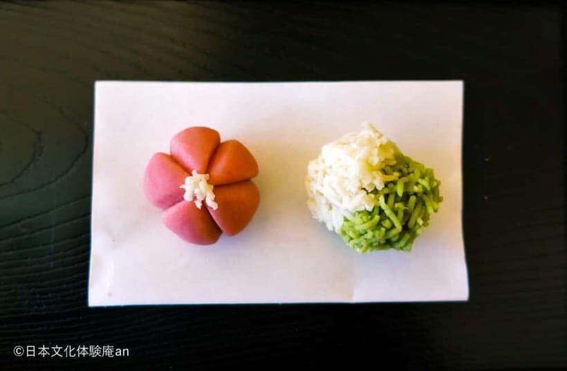2 Types of Japanese Sweets making and Tea Ceremony - Tea portion: grinding matcha and a casual ceremony style