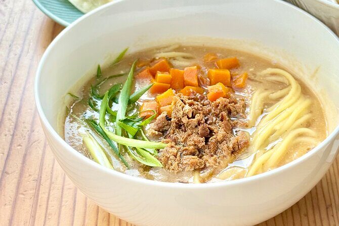 Arashiyama's Best Vegan Ramen & Gyoza Class - From Arashiyama Station to a Home Kitchen Setup