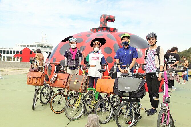 Art Island Naoshima BROMPTON Slow Cycling Tour - The return route and sunset ferry back to Takamatsu