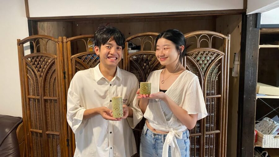 Beppu: Bamboo Lantern Workshop - Your lantern: picking bamboo and designing the holes