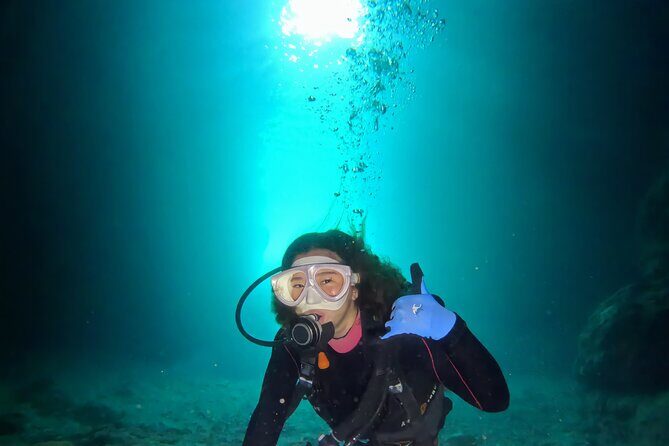 Boat entry diving at the Blue Cave in Onna Village, Okinawa! - Key highlights at a glance
