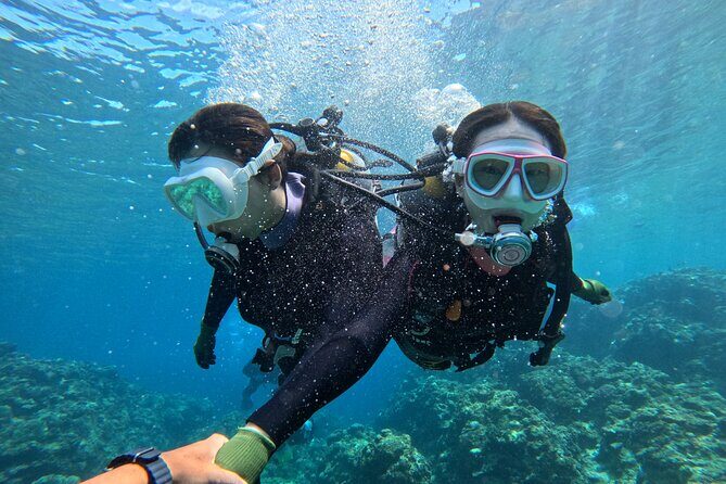 Boat entry diving at the Blue Cave in Onna Village, Okinawa! - Safety and Instructor Style: Patient Coaching for First-Timers