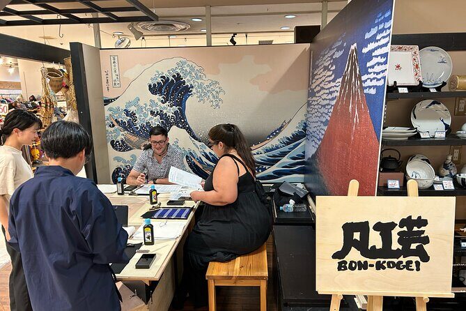 Calligraphy Workshop at Traditional Folk Craft Shop in Hiroshima - The Takumi setting: ukiyo-e on the wall and a calmer pace