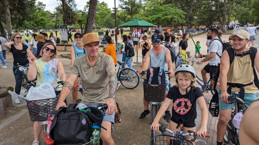 E-Bike Nara Highlights - Todaiji, Knives, Deer, Shrine - The Nandaimon Gate and Todaiji: big doors, big meaning