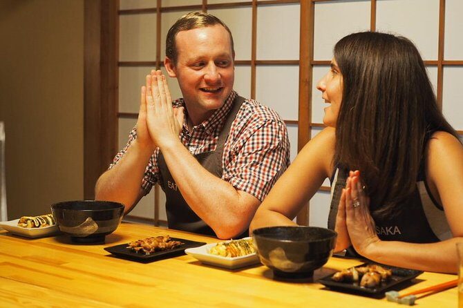 Eat Osaka: Street Food Cooking in an Authentic Kitchen! - The Best Part: Eating What You Made (With Drinks)