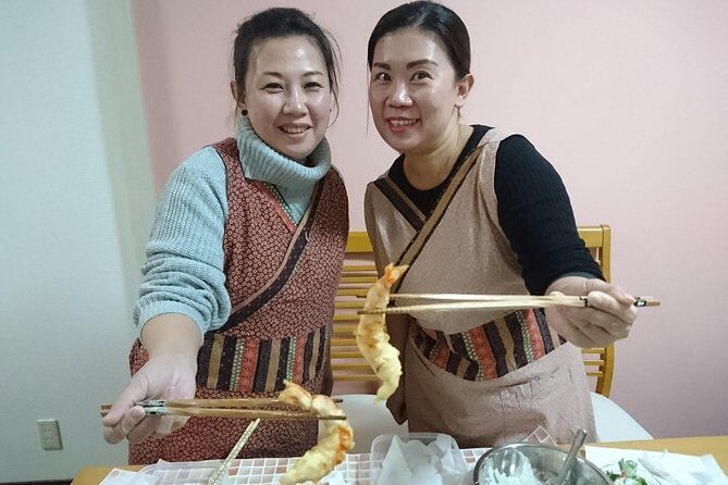 Enjoy artistic TEMPURA Cooking Class - The Class Rhythm: Apron On, Knives Up, Then Frying With Guidance