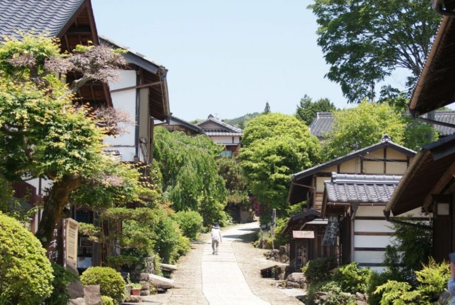 From Matsumoto/Nagano: Nakasendo Trail Walking Tour - Magome: restored houses, a sloped street, and waterwheels