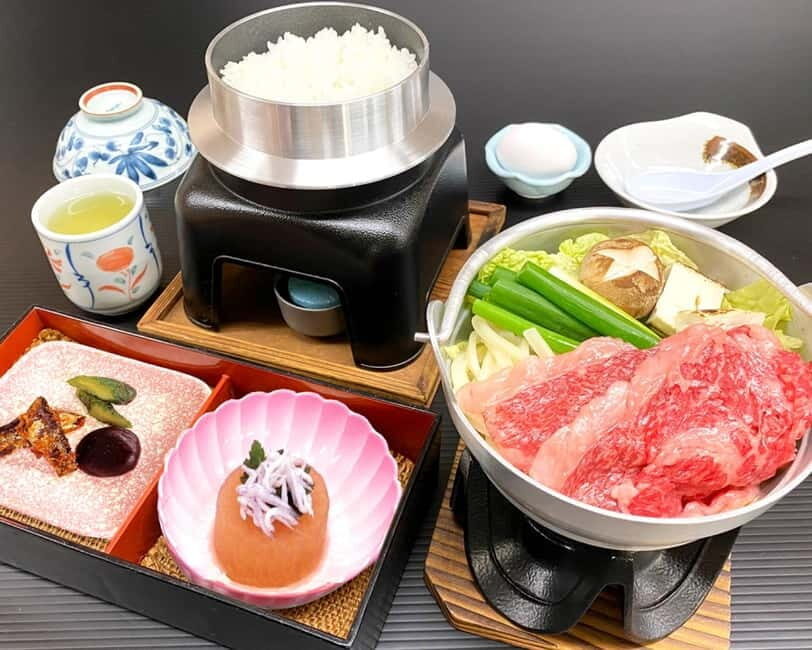 Fuji,Hakone Ropeway/Cruise/Shinkansen Ride w/lunch frm Tokyo - Sukiyaki Gozen lunch: filling value, not just a checkbox