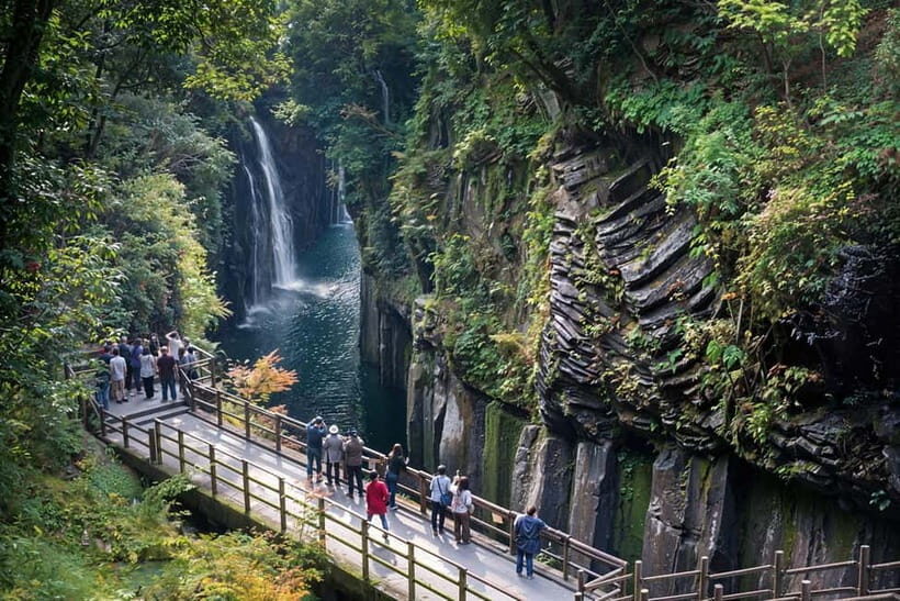 Fukuoka: Takachiho Gorge, Amano Iwato & Scenic Train Tour - Amano Iwato Cave: myth, stone stacks, and serene trails