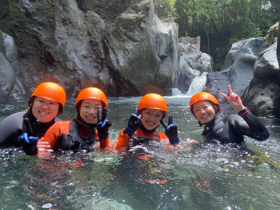 Fun Canyoning Activity at the bottom of Mt. Fuji - Where This Lava Gorge Fits Into the Mt. Fuji Picture