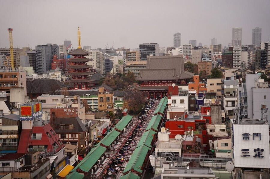 Guided Tour of Walking and Photography in Asakusa in kimono - Sumida River Terrace: the cherry-blossom-and-Skytree moment with breathing room