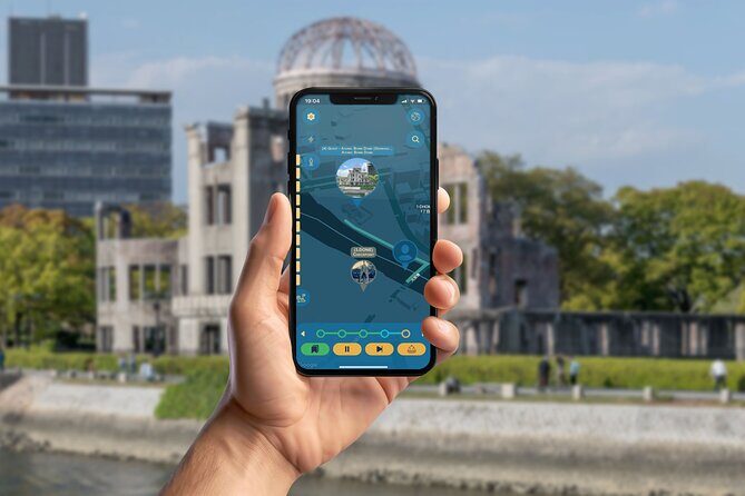 Historical Hiroshima GPS App Walking Tour Mobile Game - How the Leplace GPS tour actually plays on your phone
