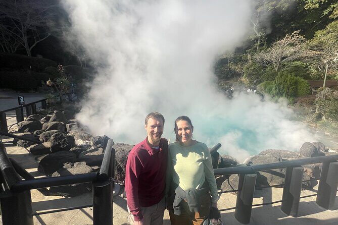 Hot Spring Beppu Onsen with Blue Hell cozy Tour by Car and walk - Beppu’s Blue Springs and Steam-Cooking Culture in 3 Hours
