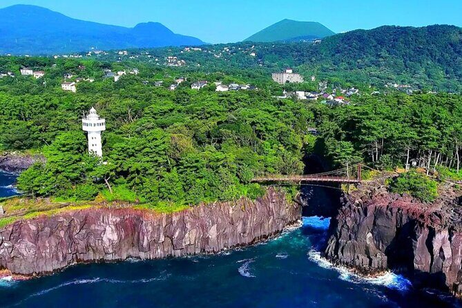 Izu Mount Omuro Day Tour: Atami Beach Line,Ropeway,Jogasaki Coast - Mount Omuro: Cable Car Views and the Matcha-Like Volcano Shape