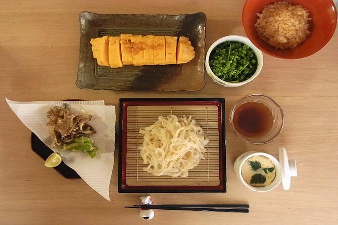 Japanese Cooking and Udon Making Class in Tokyo with Masako - Arriving With Green Tea and Your Name in Kanji
