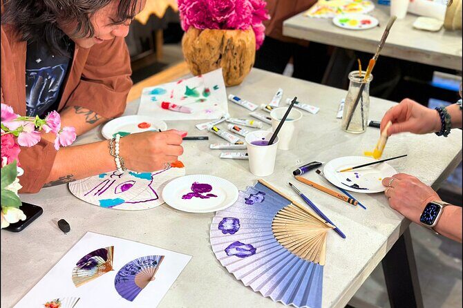 Japanese Fan Painting Workshop ~ in a Tokyo Flower Shop - The Two-Hour Flow: What Happens During Your Session