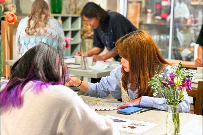 Japanese Fan Painting Workshop ~ in a Tokyo Flower Shop - Price and Value: Is $60 Worth Two Hours of Art?
