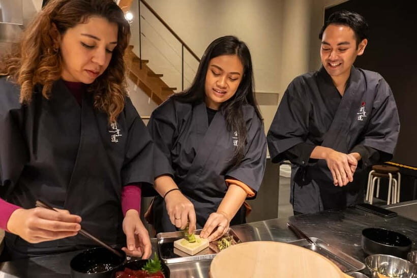 Japanese Knife Skills & Tuna Don/Sushi Workshop in Tokyo - Sharpening on a whetstone: the skill behind the sharpness
