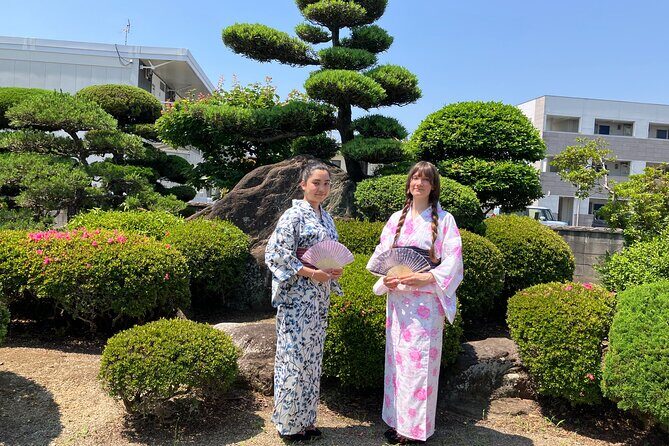 Japanese Kominka Experience - Nakatsu Castle and Shrine: goshuin stamp and flower-town views