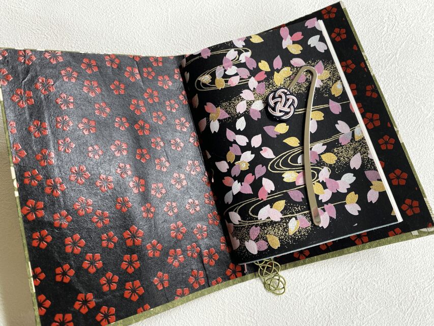 Japanese paper Notebook and Mizuhiki Belt Bookmark Workshop - What you make: an A6 washi notebook and a belt bookmark you’ll actually keep