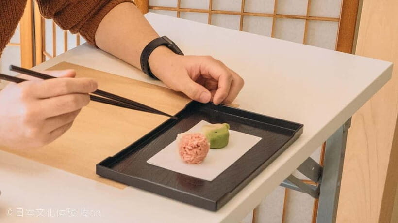 Japanese Traditional Sweets "Nerikiri" making - Flower-shaped Nerikiri: the first sweet and the confidence boost