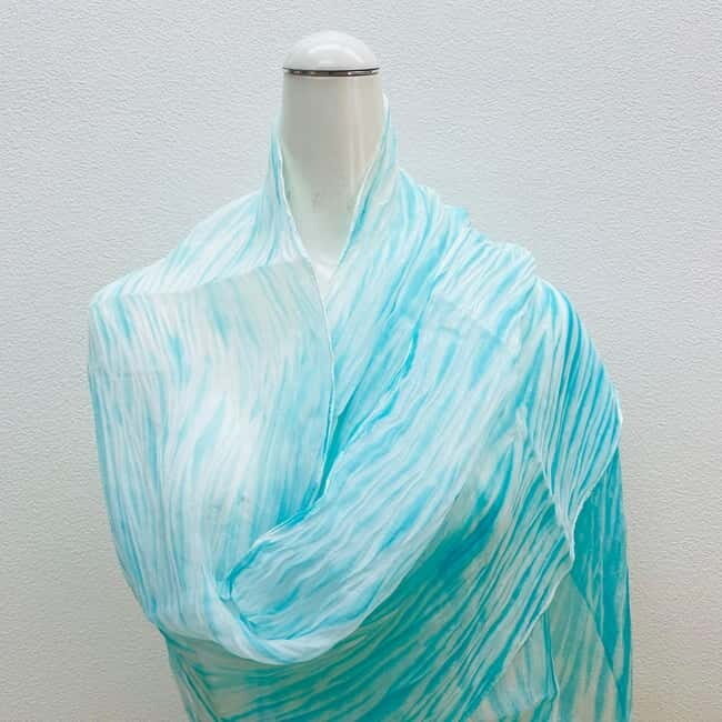 Kyo-arashi Shibori Scarf Class at Kyoto Shibori Museum - Kyoto Shibori Museum and why Kyo-arashi creates such sharp patterns
