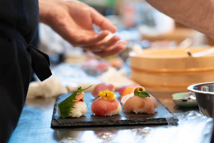 Kyoto: Enjoy Sushi & Market Tour! Best for Family & Couple! - Dashi and miso soup: flavor building with real tasting