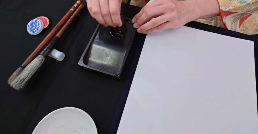 Kyoto: Sumi Ink and Brush Calligraphy Experience - Drawing Bamboo on a Shikisi Board: Where Practice Becomes Art