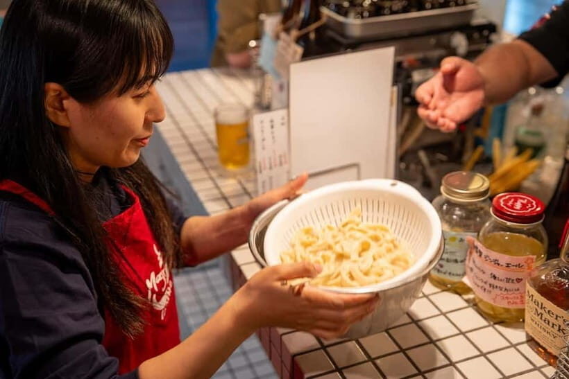 Kyoto Udon & Tempura Cooking Class with Professional Chefs - Eating Your Udon, Inari Sushi, and Tempura (Plus Sake)