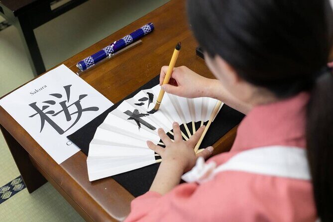 Learning Zen of Japanese Calligraphy in kimono near Osaka Castle - From practice to final draft: what you actually leave with