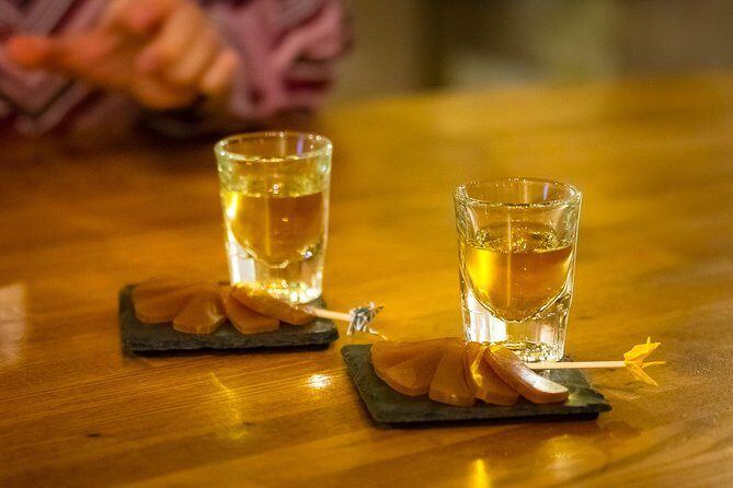 Luxury Tokyo Sake, Cocktail, Whisky and Pairing Tour - Stop 1: Fuji Soba, then a route through Karasumori Jinja, Panasonic Living Showroom, and Wako Building