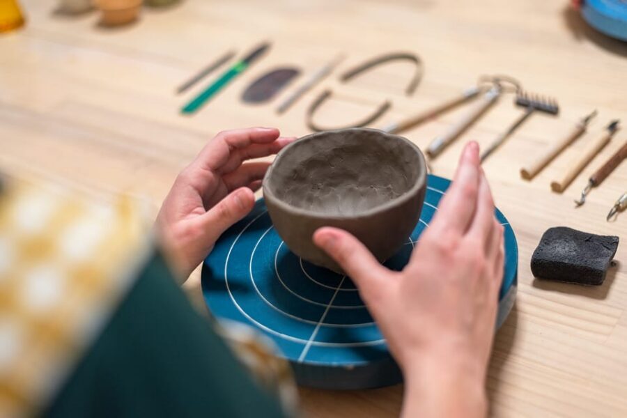 Matcha Tea Bowl Experience in Osaka - Inside the Workshop: From Clay Tools to Kurinuki Texture