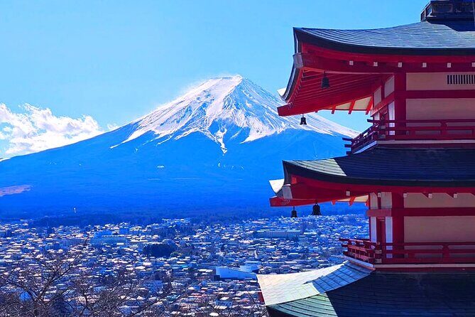 Mt Fuji and Lake Kawaguchiko Bus Day Tour with English Guide - Stop 4: Lawson Kawaguchiko Station and the blue facade contrast
