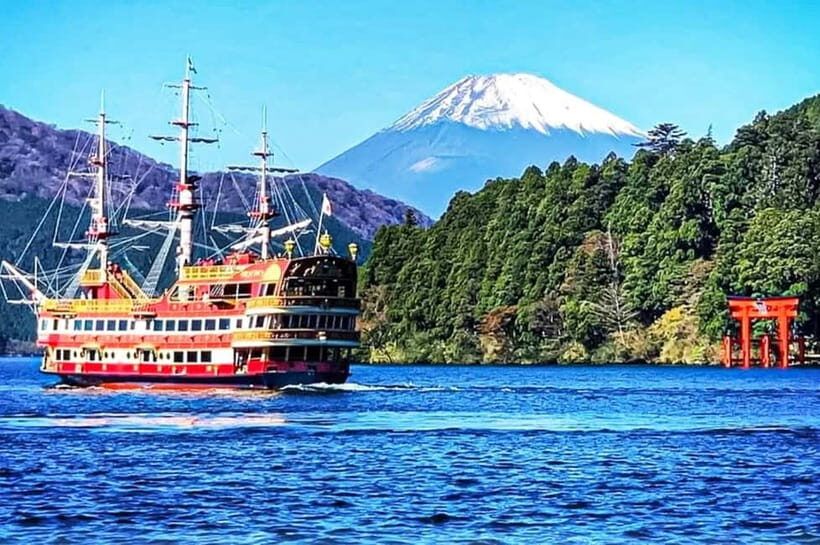 Mt.Fuji Hakone Day Tour With Lake Ashi Cruise, FREE Ropeway - Hakone Shrine and That Red Torii Moment Behind the Cedar Trees