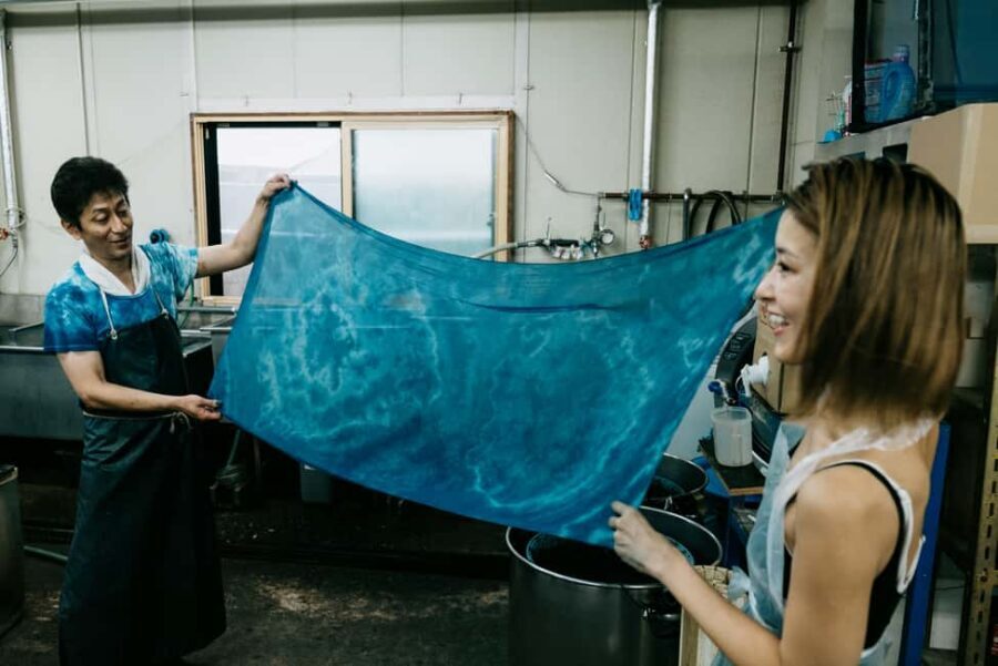 Natural Indigo Dyeing with Local Masters (Private Atelier) - Folding and binding: the furoshiki-style technique you can repeat