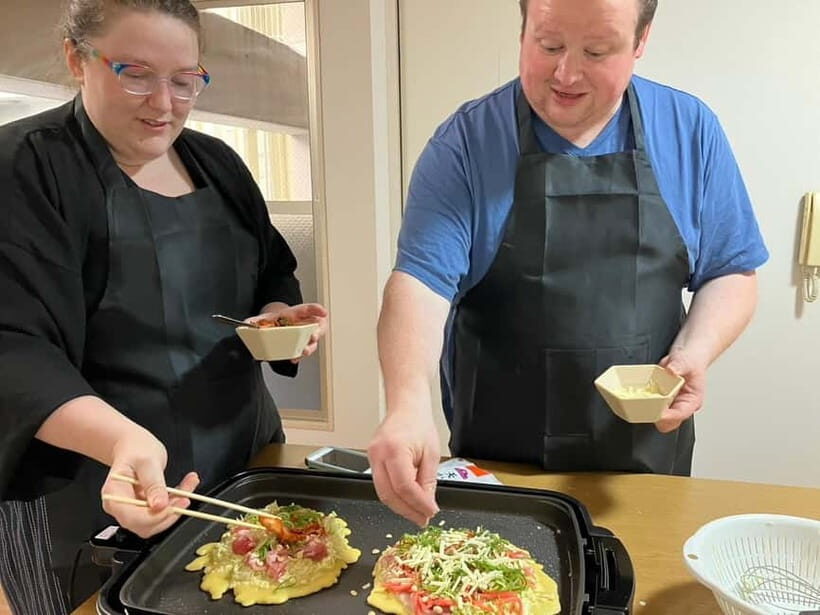 Osaka : Cooking Class Okonomiyaki & Takoyaki course in Nanba - How the 2-hour schedule feels in real life