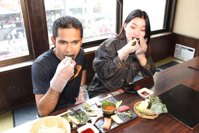 Osaka Dotonbori: Hand Roll Sushi Experience - Where the value comes from: 8,000 yen for rice, wasabi, and hands-on food