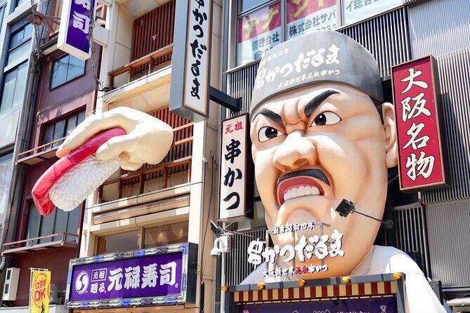 Osaka Early Morning Tour with English-Speaking Guide Dotonbori - Dotonbori Tsuribori and Ebisu Bridge: the Glico Sign finale