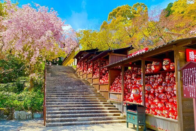Osaka / Kyoto: Katsuoji, Arashiyama & Kinkaku-ji One Day Tour - Katsuoji Temple: daruma, incense, and that misty bridge feeling