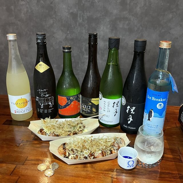 Osaka Sake Tasting with Takoyaki Cooking - Takoyaki DIY: cooking Osaka street food your way