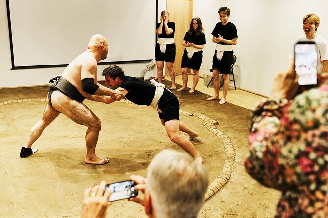 Osaka Sumo Experience with Live Show and Audience Challenge - The tachiai moment: the opening clash you’ll remember