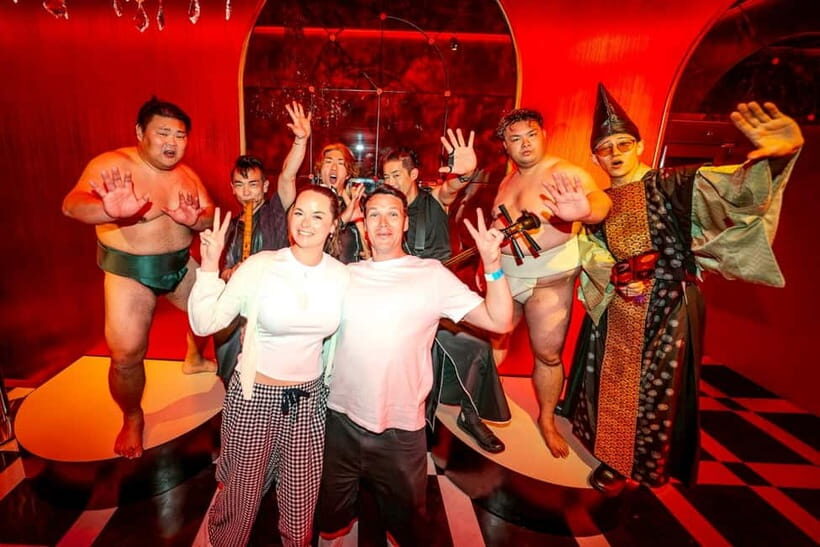 Osaka:SUMO BEATS SHOWCASE: Taiko Drum and Wagyu burger! - Sumo Wagyu Burger and one drink: included value, with one caveat