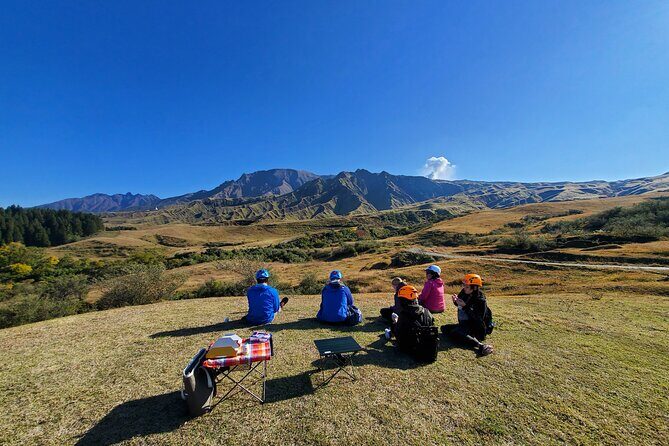 Private E-MTB guided cycling around Mt. Aso volcano & grasslands - Stop 4 and beyond: Aso Station ending, luggage options, and hot spring follow-up