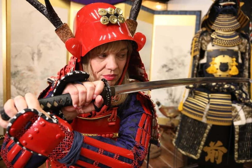 Samurai Armor & Sword experience with phot near Osaka Castle - Getting there: finding Samurai Honor with the Honor of the Samurai sign