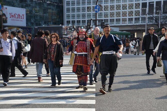 Samurai photo shooting at Street in Shibuya - Logistics that actually matter in Shibuya