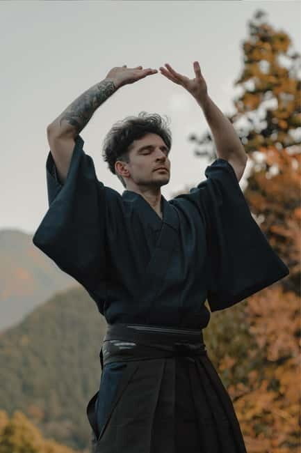 Samurai Swordsmanship and Sound Meditation in nature - River purification with a sword and a prayer to the eight million gods