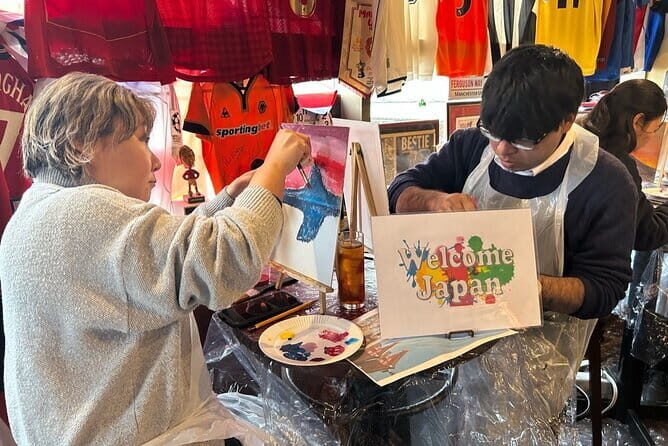 Seasonal Japanese Culture Osaka Paint and Wine Experience - Two Drinks Included: Wine, Soft Drinks, and Keeping It Easy