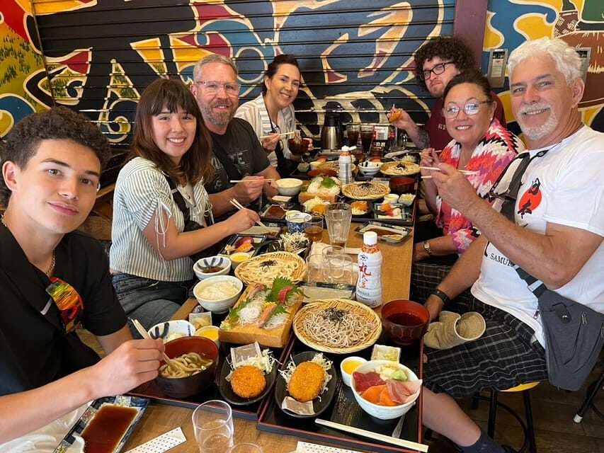 Shibuya Bites An Unlimited Food Tour with a Local Expert - The food lineup: sushi, yakiniku, karage, takoyaki, and desserts