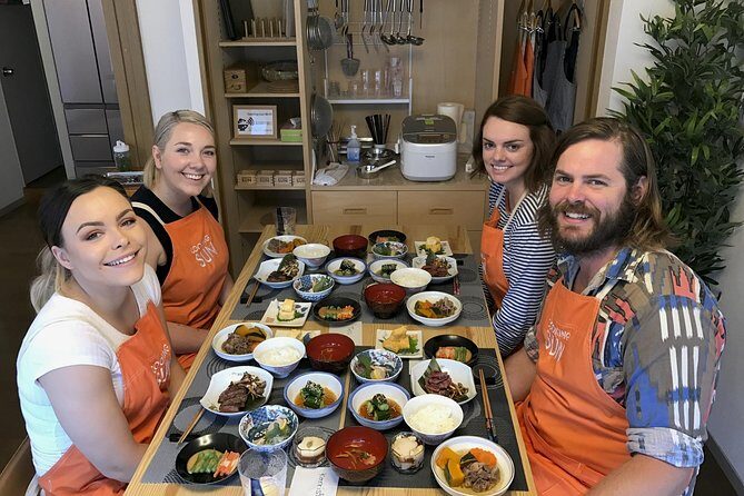 Small-Group Wagyu Beef and 7 Japanese Dishes Tokyo Cooking Class - Eating What You Cook: Sake, Green Tea, and a Multi-Course Lunch